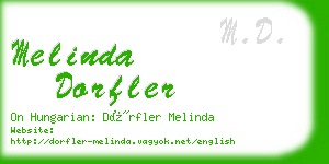 melinda dorfler business card